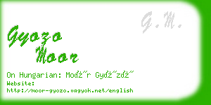 gyozo moor business card